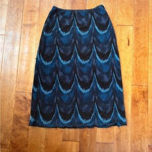 Gold shimmer blue vintage 90’s skirt